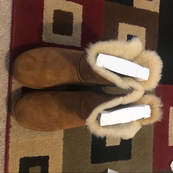 UGG Mini Bailey Bow II Boots Chestnut Brown - Picture 5 of 10